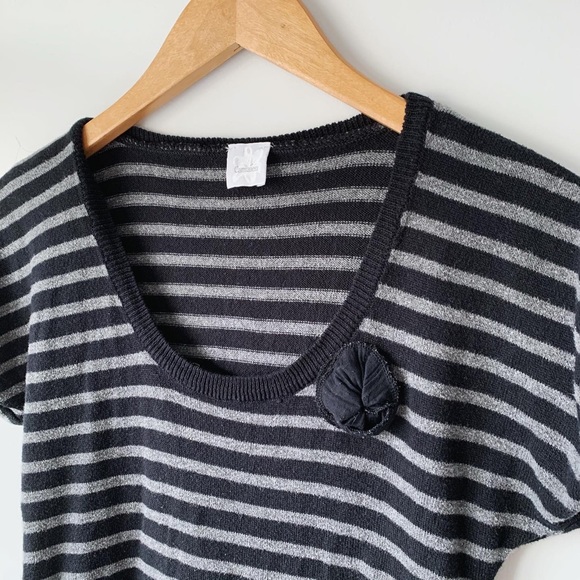 💛4/$20 | CAMAIEU Striped Ruffle Mini Dress/Long Top - Picture 3 of 6